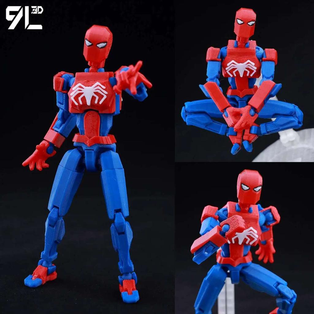 9L3D Printed Lucky Dummy 13 Spider-Man 3D Printed Action Figure, Multi-Jointed Poseable Anime Model, Collectible Gift for Fans