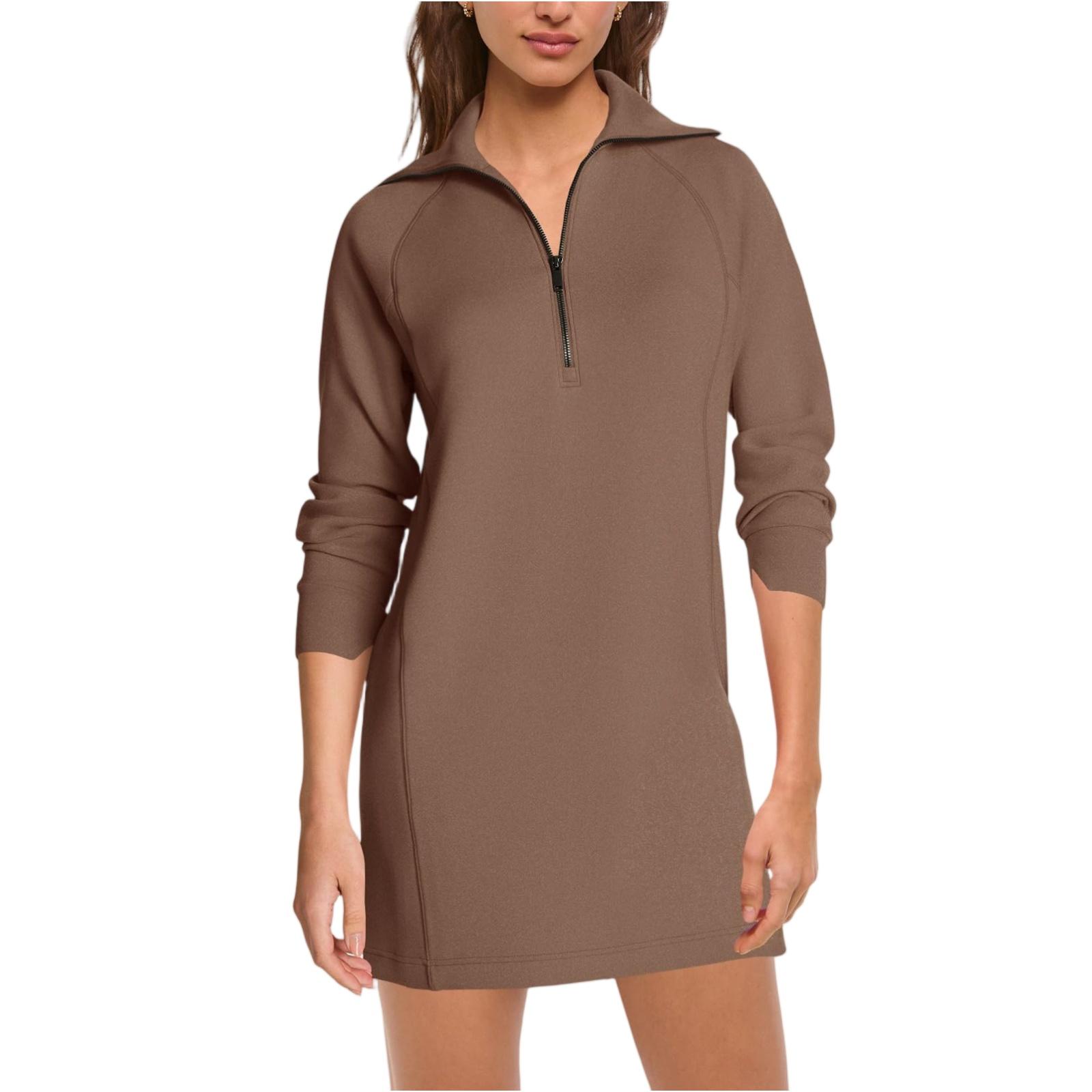 

Женские модные повседневные платья с длинным рукавом XL чёрный