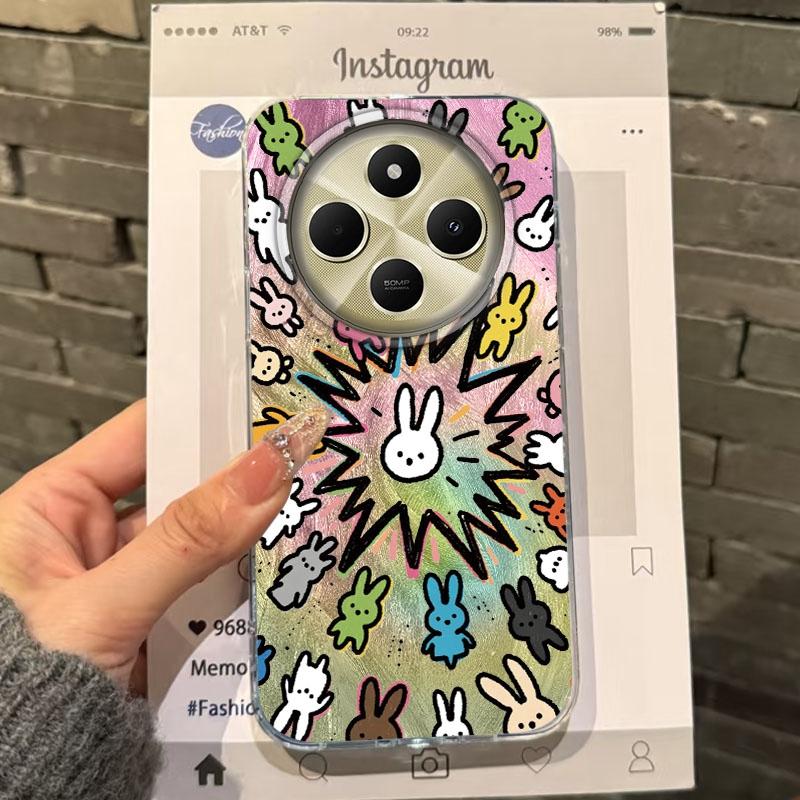 

Gradient Rainbow Cat Cartoon Girls Women Phone Case For Xiaomi Poco X3pro X5 M6 X6 X3 NFC M5s M6 X7 Pro C75 C61 Fundas Cover poco X3 Pro белый