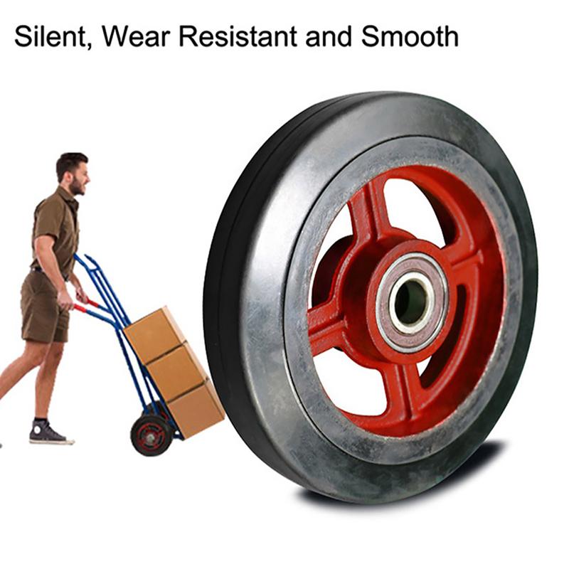 6, 8,10, 12 Inches Push Cart Rubber Wheel Heavy Duty Wheel Replacement Of Trolley Cart Handtruck/Pushcart