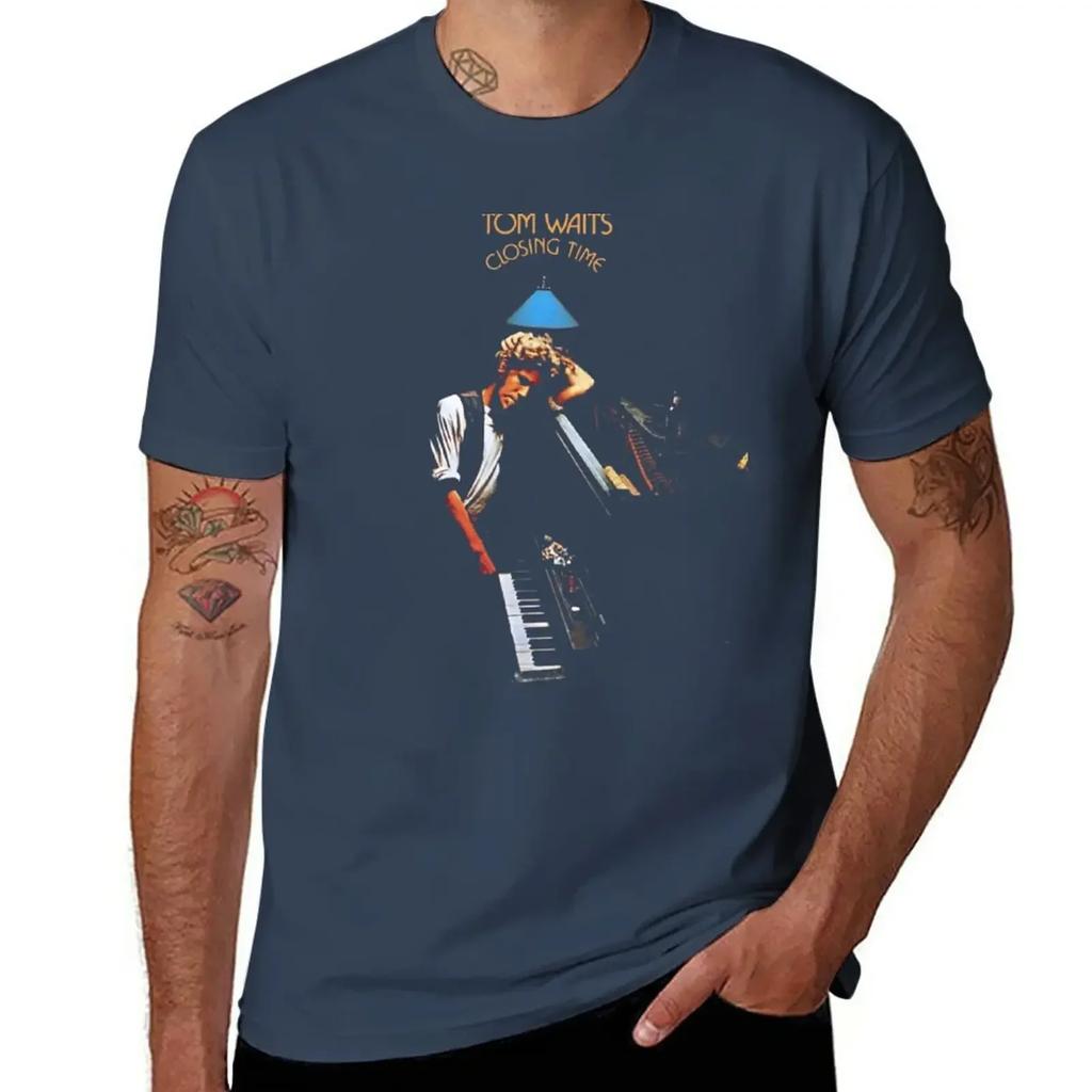 Tom aspetta- ora di chiusura Grafiche T-shirt stampa animale per ragazzi T-shirt nere ad asciugatura rapida per uomo