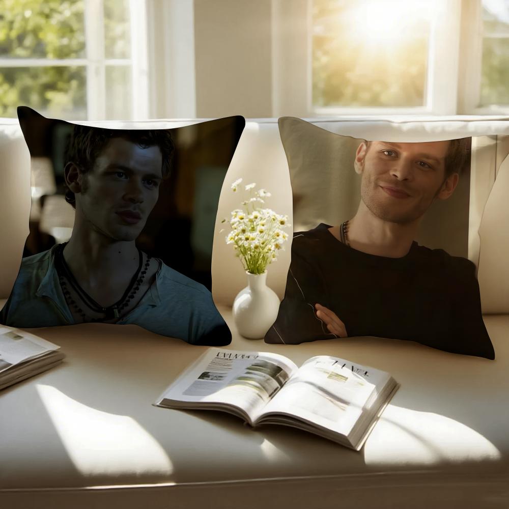 K-Klaus Mikaelson Vampire Diaries Cushion Cover Pillowcase Anti-Dustmite Invisible Zipper Short Plush Sofa Cushion