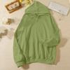 Ladies' Casual And Fashionable Solid Color Long Sleeved Hooded Warm Shirt Loose And Comfortable Hoodie