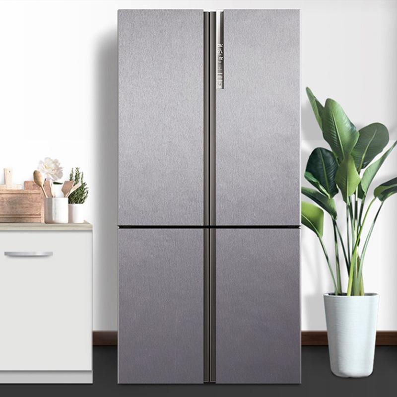 Gold & Silver Brushed Metal Stainless Steel Adhesive Film for Refrigerator, Elevator, and Interior Decor