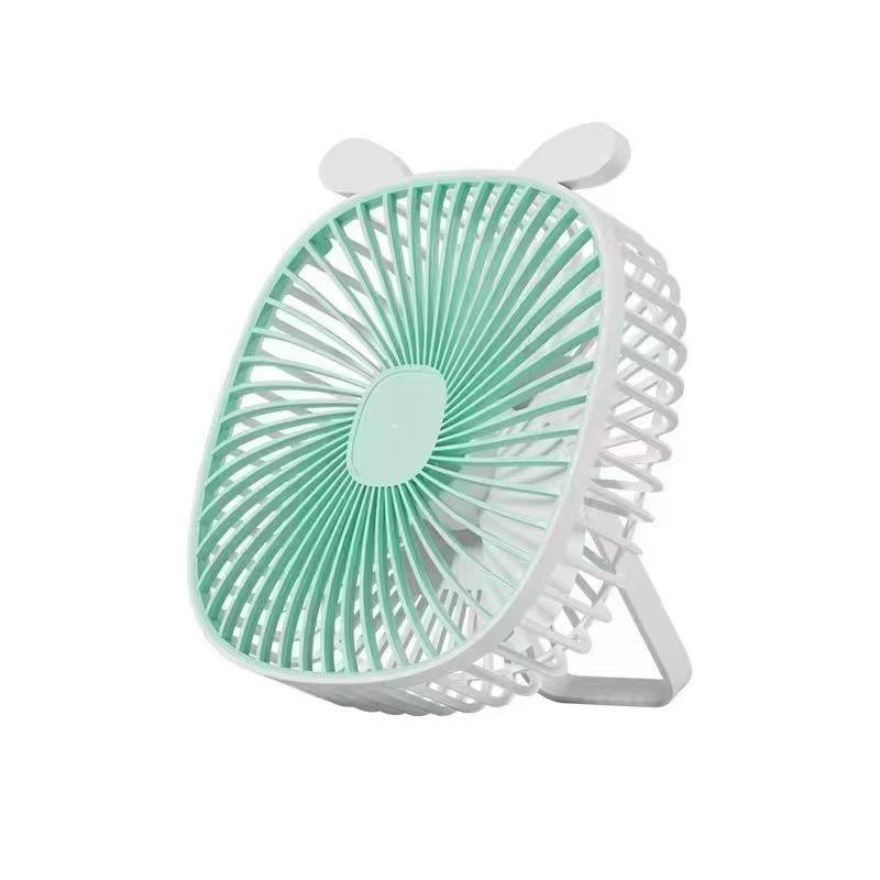Compact Rechargeable Desktop Fan for Students Plug-in