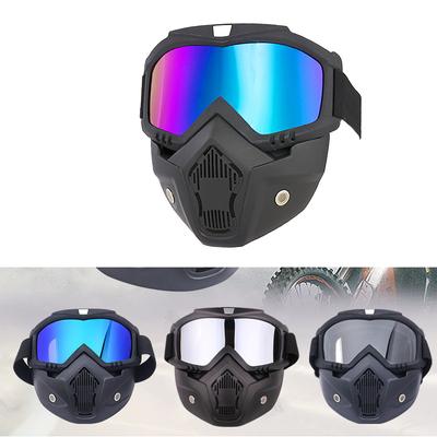 Motocrossglasögon Utomhuscykling Ridning Skidåkning Vindtäta Glasögon Glasögon Med Mask UV-skydd Motorcykel Solglasögon Masker