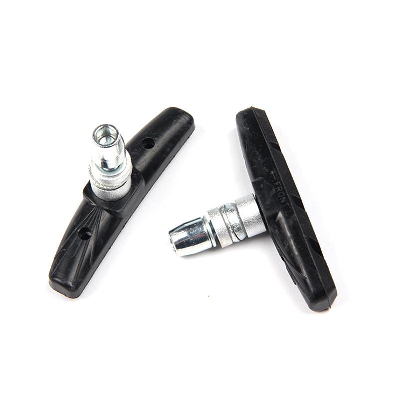 2 Pair(4 Pcs) Durable Bicycle Silent Brake Pads Cycling V Brake Holder Pads Shoes Blocks Rubber Pad for Long-lasting