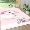 Custom Name Cheshire Cat Hearts Theme Carpet Rug Customizable Soft Washable Anti-Slip Home Living Room Sofa Mats Personalized Rug. 0909416