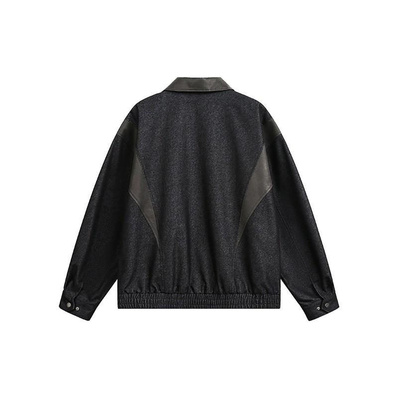 Unisex Retro Workwear Jacket Cotton Blend Oversized Casual Outerwear Fall