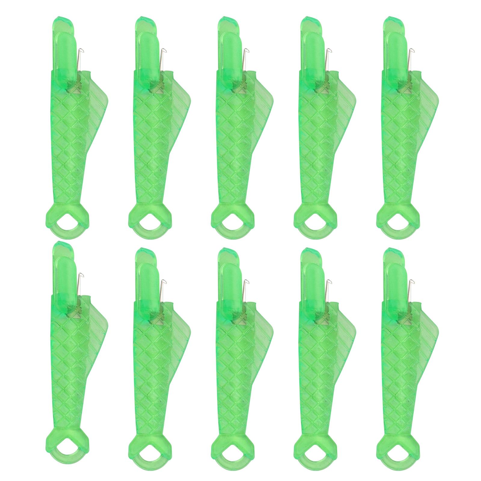 

10pc Fish Mouth Sewing Machine Needle Threader Automatic Sewing Needle Threader One Size зелёный