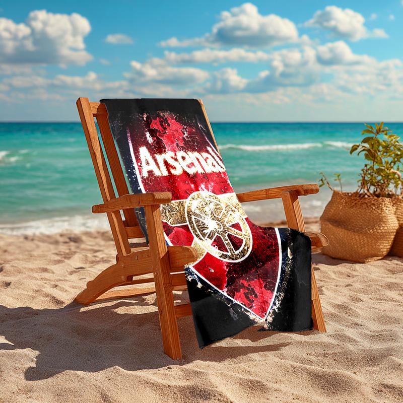 1pc A-Arsenal Beach Towel, Comfortable and Thick, and Swimming/Bath/Picnic/Camping Towel, Suitable for Seaside Beaches