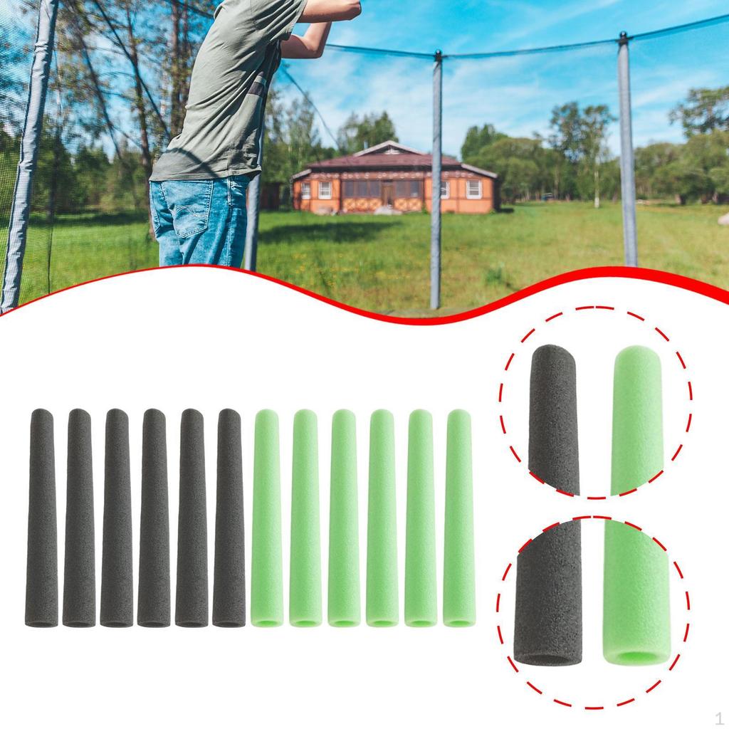 12 .75 Inch Lightweight Padded Foam Trampoline Pole Covers Replacement for Tubing Jump Bed.