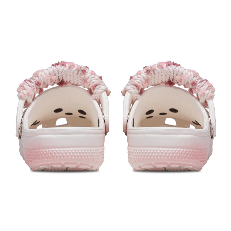 Crocs Classic clog Cat Leader Smart Playful Girly Heart Versatile and Comfortable Hole Shoes Unisex Pink and White
