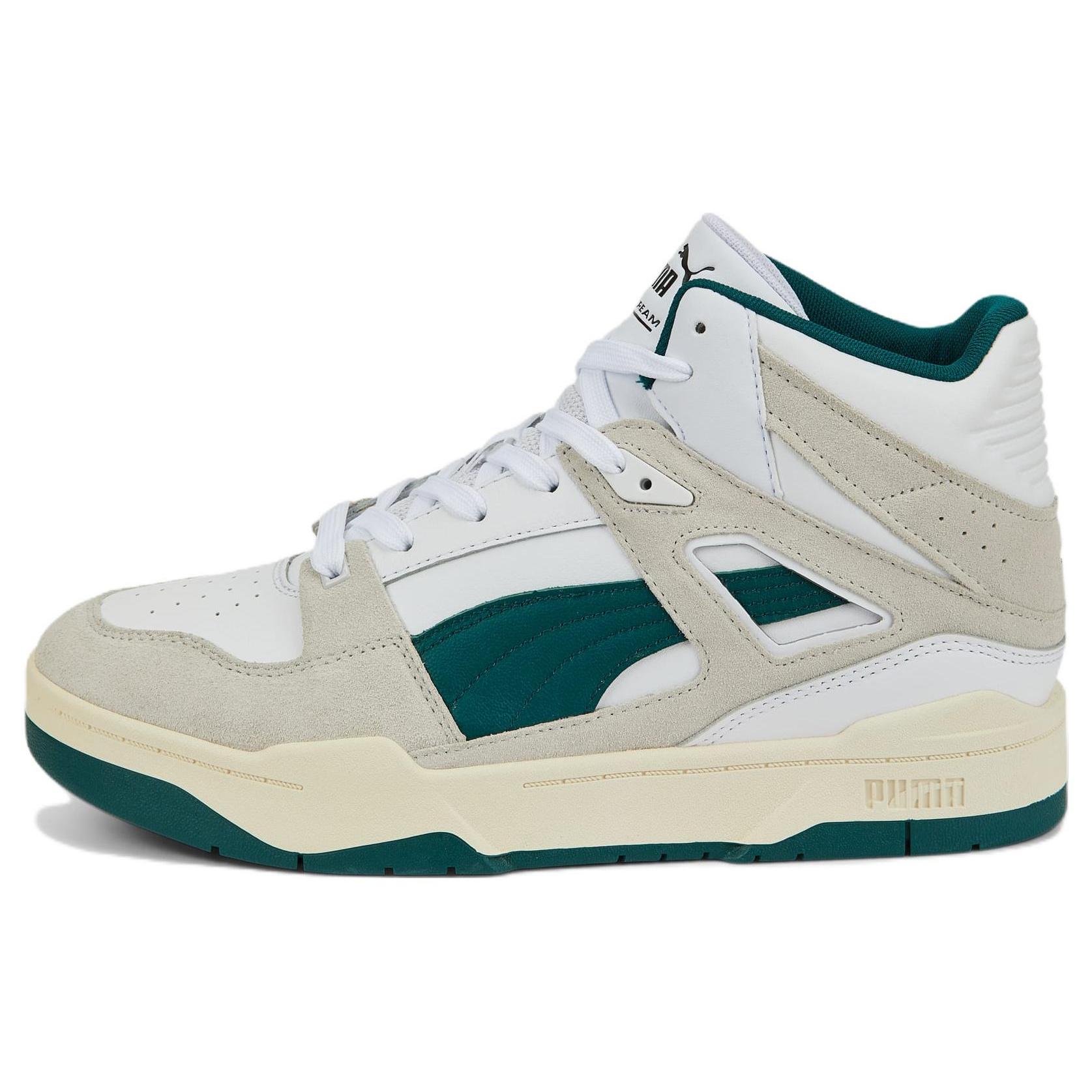 PUMA Slipstream Hi Heritage  White Gray Green  Men s 387998-02 EU 44.5