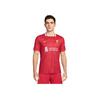 Nike Camiseta de Manga Corta Corte Recto Dri-Fit Estampado de Rayas Logo Comodidad Absorción de Humedad Hombre Tops Rojo FN8798-688