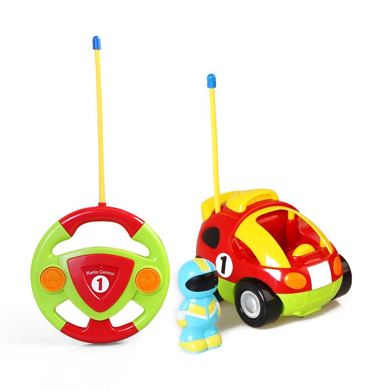Jakmean Cartoon Remote Control Car Police Car With Colorful Lights And Music For Kids