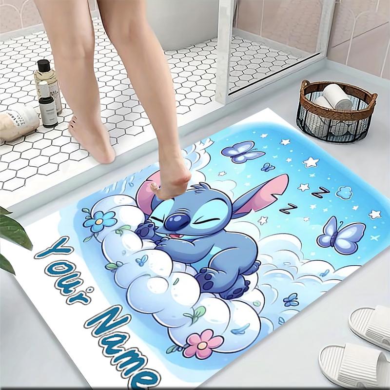 Custom Name Stitch Dreams Clouds Carpet Rug Customizable Soft Washable Anti-Slip Home Living Room Sofa Mats Personalized Rug. 0909373