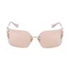 Miu Miu Logo Embossed Decorative Metal Irregular Shape Sunglasses Women sunglasses Gold SMU54Y-ZVN20F