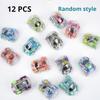 12 Pezzi Auto Pull-Back Colorate Trasparenti Mimetica Casuali per Bambini