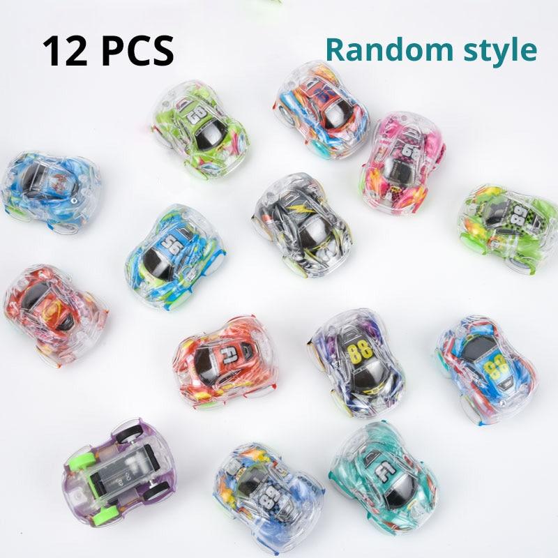 12 Pcs Transparent Camouflage Colorful Pull Back Car Random Children s