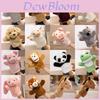 Forest Cute Animal Hand Puppets Panda Elephant Tiger Plush Toys For Parent Child Interactive Play