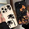 Cool Simple Personality Coconut Tree Phone Case For iPhone 16 15 14 13 12 11 Pro Max 7 8 Plus X XR XS SE 2022 Siicone Back Cover