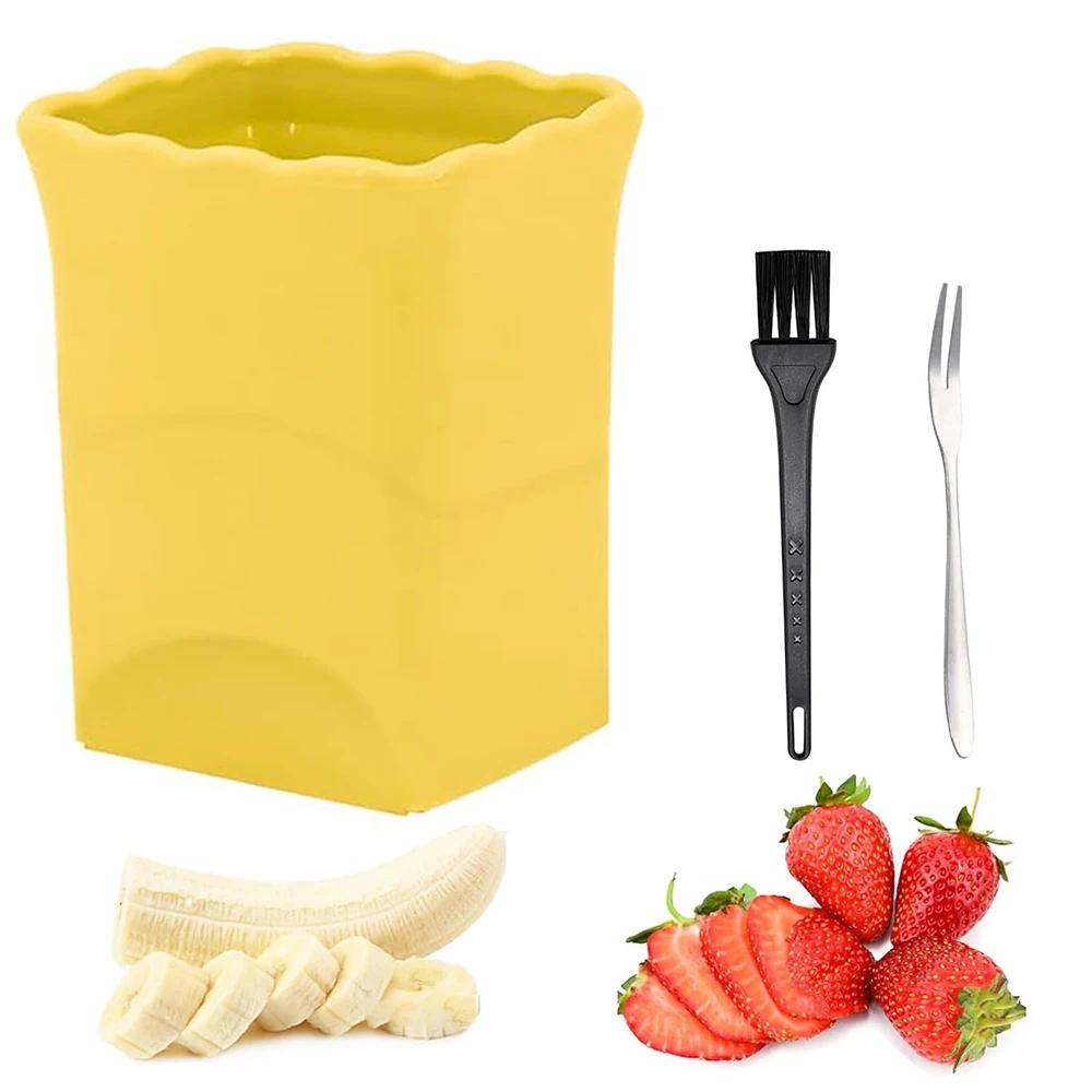 Fruit Platter Slicer Egg Strawberry Banana Press Stainless Steel Slicer Salad Making Kitchen Gadget with Cleaning Brush Fork
