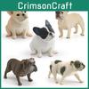 Figurina Animale Bulldog Inglese in PVC per Decorazione Soggiorno e Collezionisti
