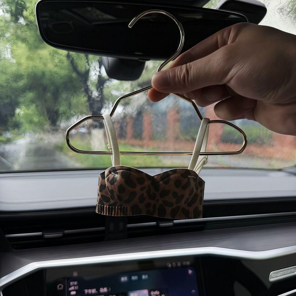 Leopard Print Car Hanging Ornament Underwear Shape Rearview Mirror Pendant Vehicle Interior Decor