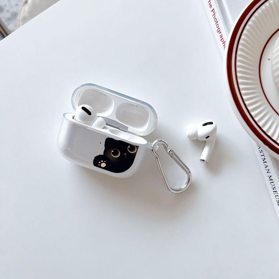 Hello Cute Cat Case For Airpods 1 Pro3 Pro Pro2 2 3 4 Clear Earphone Cases Cover
