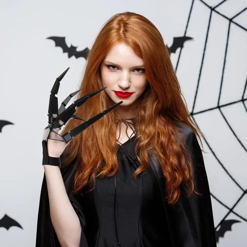 Halloween kloubové prsty Strašidelné falešné prsty Kostlivec Ruka Cosplay prstová rukavice Realistická hrůza Ghost Claw Prop Party Dekor