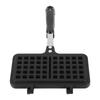 Stovetop Waffle Maker Pan Anti Stick Aluminum Even Heating Double Waffle Baking Pan for Breakfast