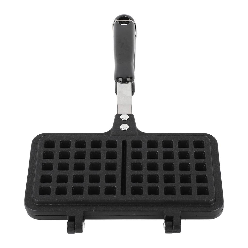Stovetop Waffle Maker Pan Anti Stick Aluminum Even Heating Double Waffle Baking Pan for Breakfast