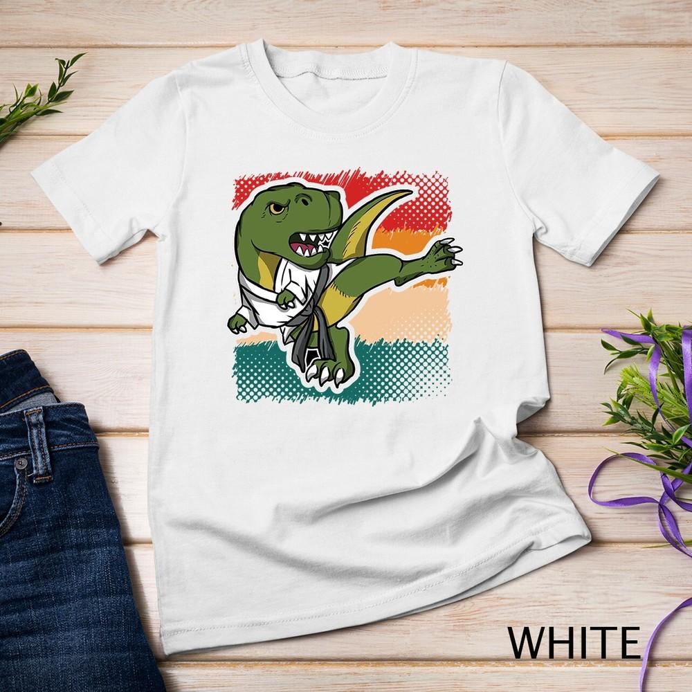 

Dinasaur kicking Martial arts, Combat Karate Unisex T-shirt 4XL