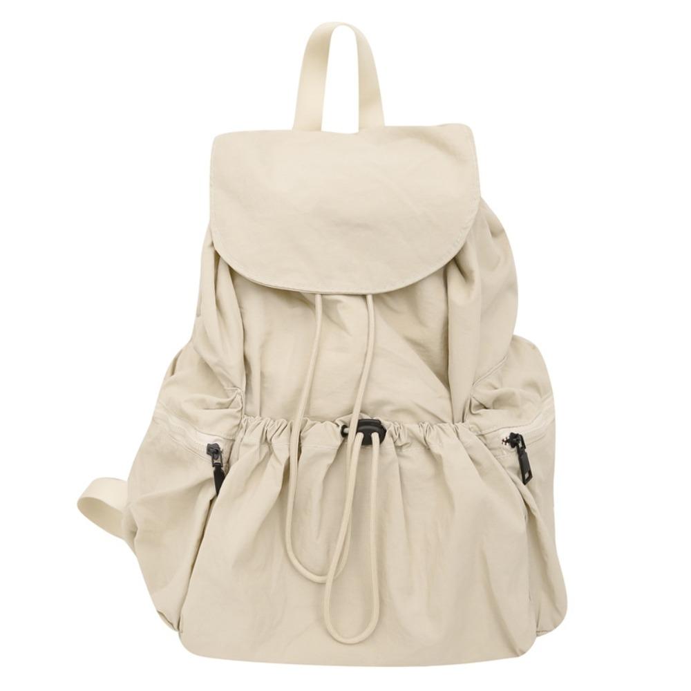 Casual Nylon Drawstring Backpack Lightweight College Student Schoolbag Canvas Shoulder Bag  Student