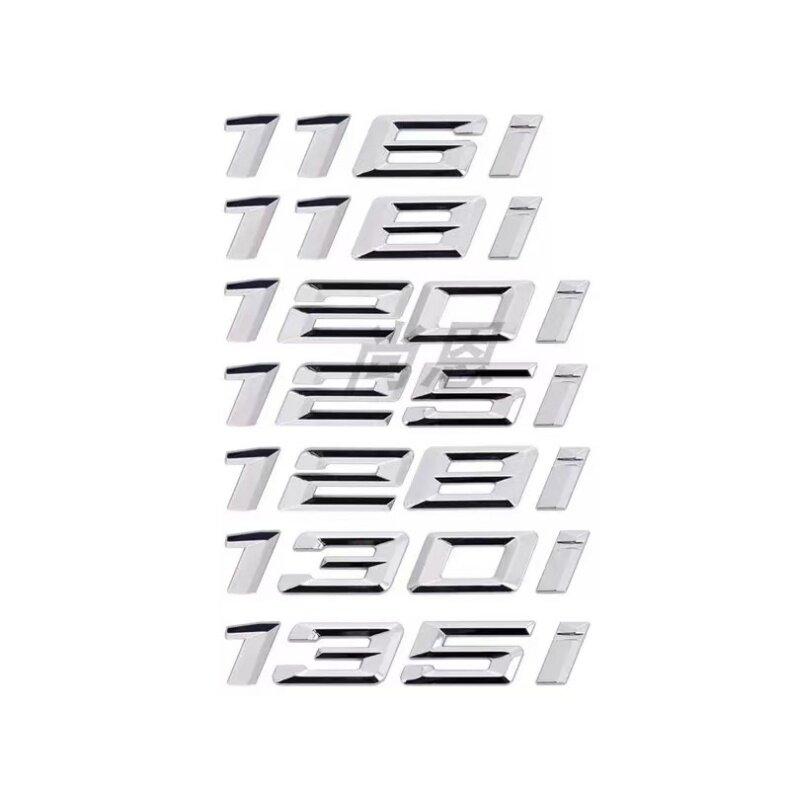 

for BMW 116I 118I 120I 125I 128I 130I 135I Car Letters Fender side Emblem Badge rear tail trunk Sticker Decal accessories 116I серебряный