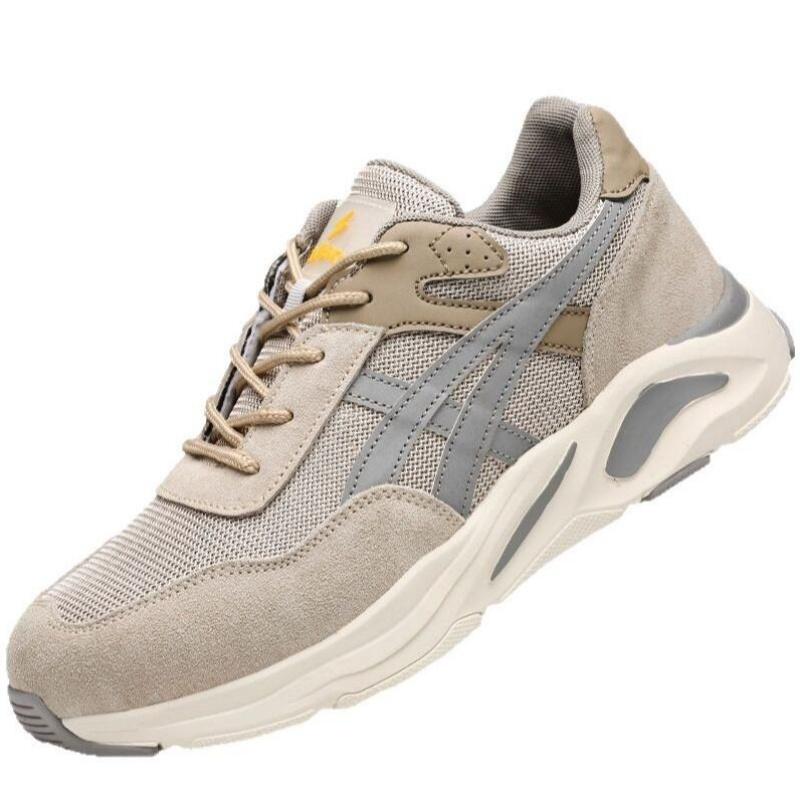 

Men Women Summer Shoes Breathable Lightweight New Labor Protection Anti Smashing Piercing Steel Toe Safety High Quality Material for Durability 37