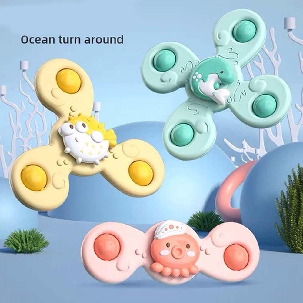 Sucker Boy Children Finger Spinner Baby Spin Top Bath Toys Suction Cup Toy Bathing Sucker Spinner