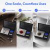 Plastic Stainless Steel Portable Gram Scale  Jewelry Food Baking Ingredient Precious Metal