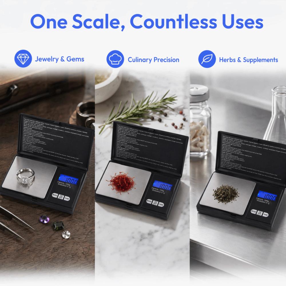 Plastic Stainless Steel Portable Gram Scale  Jewelry Food Baking Ingredient Precious Metal