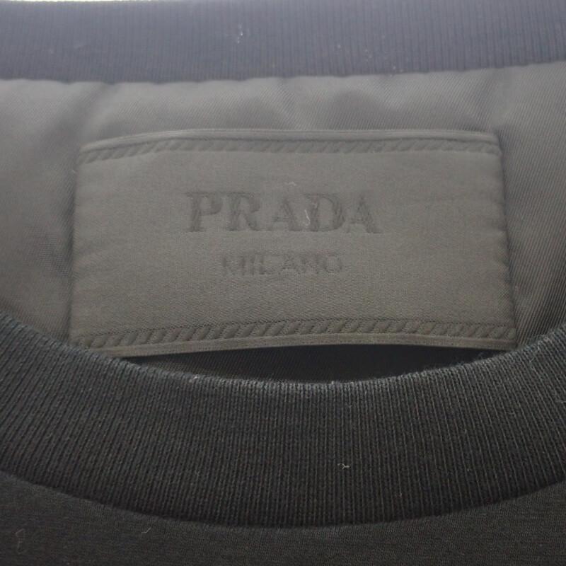 PRADA  UTN661_11CK_F0002_S_221 XXXXL Short sleeve T-shirt black cotton/Nylon mens