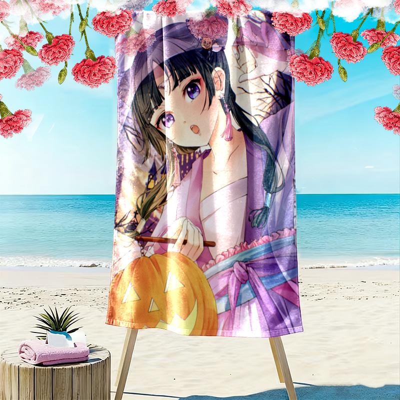 Mao Mao Print Beach Towel Large Soft Quick Dry Towel For Beach Camping Swimming