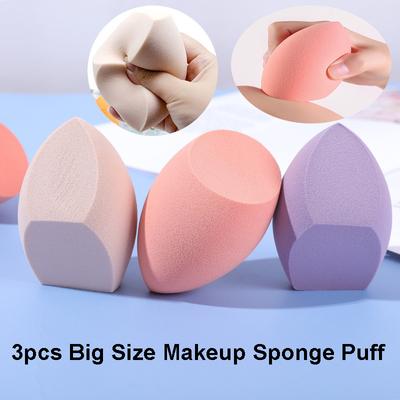 3 Stück Extra Großer Make-up Schwamm Puff Trocken Nass Doppelte Anwendung Puder Make-up Schwamm Foundation Kosmetik Puff Concealer Schwamm Make-up Puff