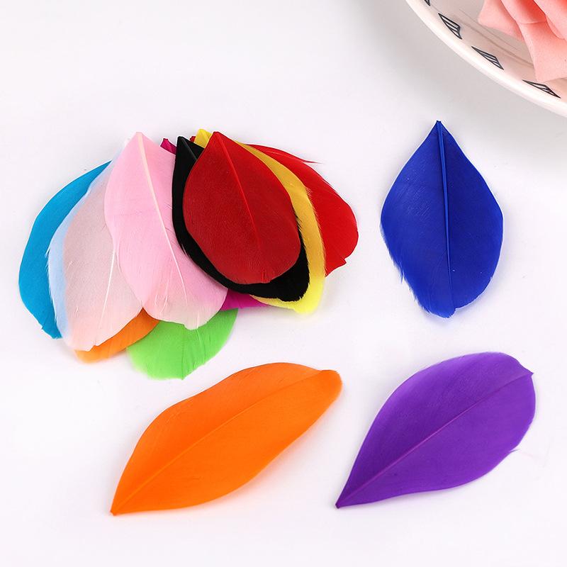50Pcs5-8Cm Colored Goose Feather Floating Head Diy Jewelry Accessories Feather Goose Feather Craft Decorative Material