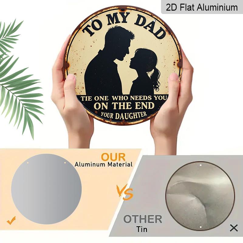 2D Flat 1pc, 8x8 In, Dad's Special Day Logo Aluminum Metal Logo - Perfect Gift for Birthday, Father's Day, and Thanksgiving | Suitable for Family