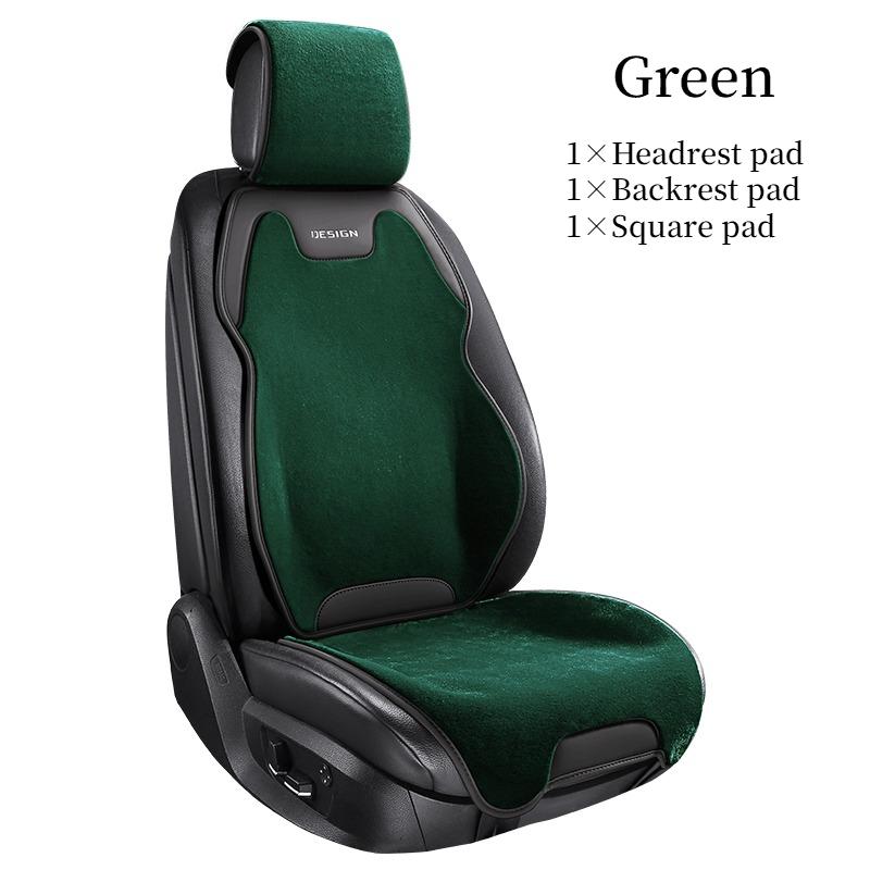 1pc Luxury Plush Winter Car Seat Covers Napa Leather Soft Warm Comfortable Good Insulation Breathable Bottom Holes Universal Fit