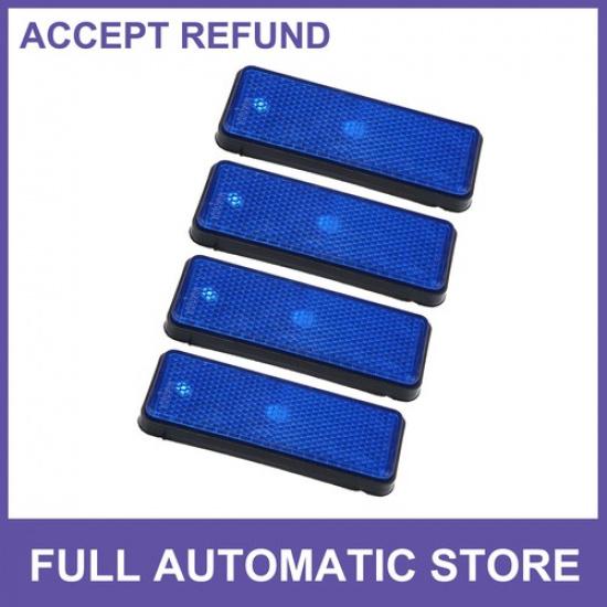 

FOUR Universal Rectangle Shape Reflector for Motorcycle Garbage Cans Car Truck