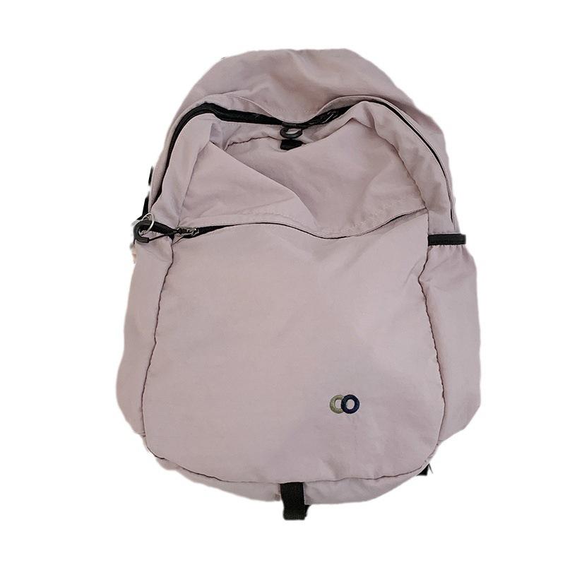 Korean Version of Student Backpack Bag for Women 2025 New Nylon Rucksack Large Capacity Travel Bag
