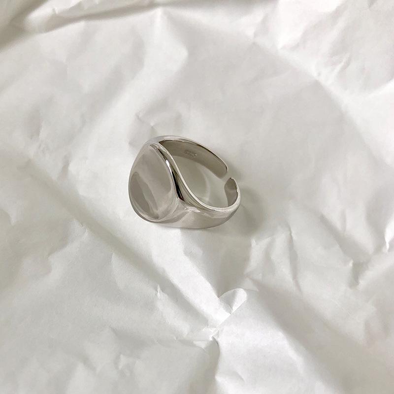 Inele de deschidere din argint 925 pentru femei, cupluri, modă nouă, simplu, neted, rotund, lucrat manual, bijuterii de petrecere, cadouri