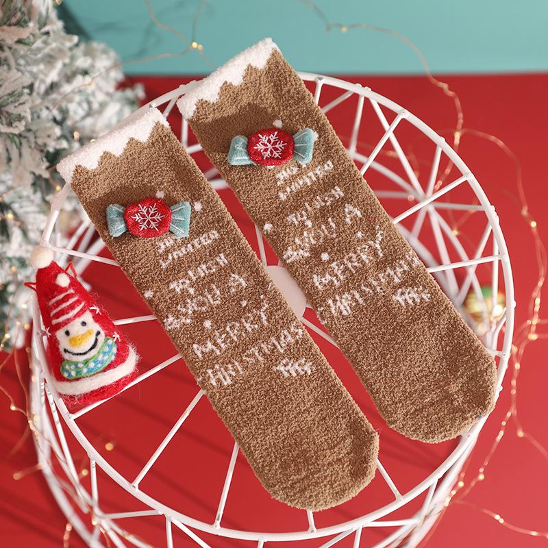 

Зимние теплые носки женские пингвин плюшевые мягкие женские нескользящие тапочки короткие носки пушистые олень лось медведь рождественский подарок 35-42